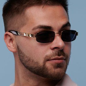 Rectangular vintage sunglasses by Lozza, Italy